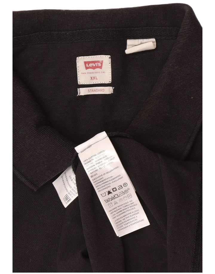 Levi's Herren Standard Poloshirt 2XL Schwarz Baumwolle