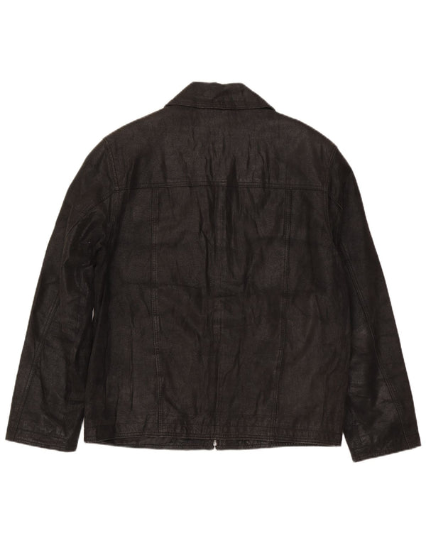 In Extenso Herren Lederjacke UK 38 Medium Schwarz
