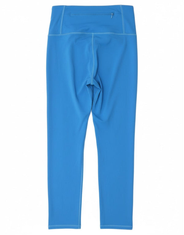 Superdry Damen Graphic Crop Leggings UK 8 Small Blau Polyester