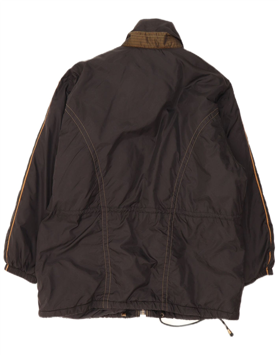 Active Herren-Windbreaker-Jacke UK 42 XL Schwarz geblümtes Polyamid