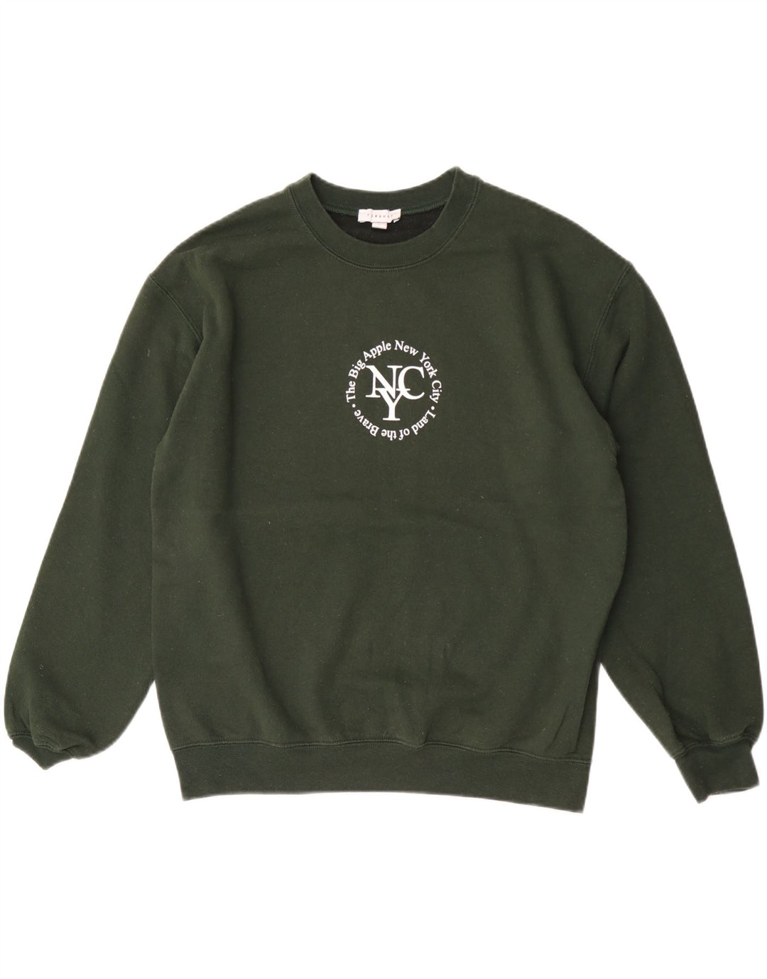 Topshop Damen Grafik-Sweatshirt-Pullover UK 14 Mittelgrün