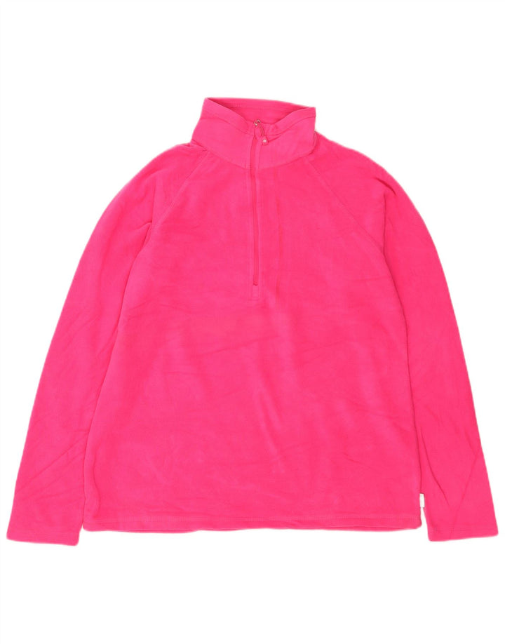 Eddie Bauer Damen-Fleecepullover mit Reißverschluss, UK 14, Mittelrosa, Polyester