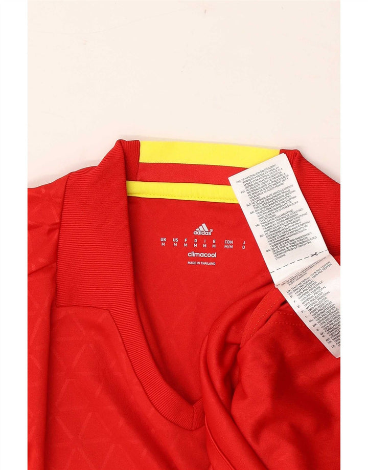 Adidas Herren Climacool T-Shirt Top Mittelrotes Polyester