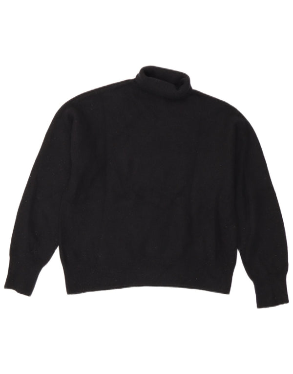 Vintage Mädchen Rollkragenpullover Pullover 12-13 Jahre Schwarz