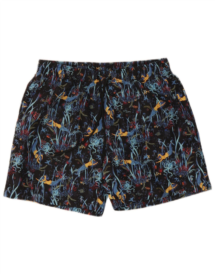 Scout Herren-Badeshorts mit abstraktem Muster, klein, mehrfarbig, Polyester