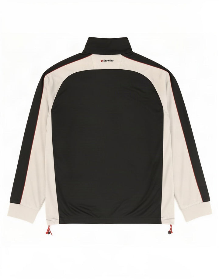 Lotto Herren-Trainingsanzug-Top-Jacke, Mittelschwarz, Farbblock