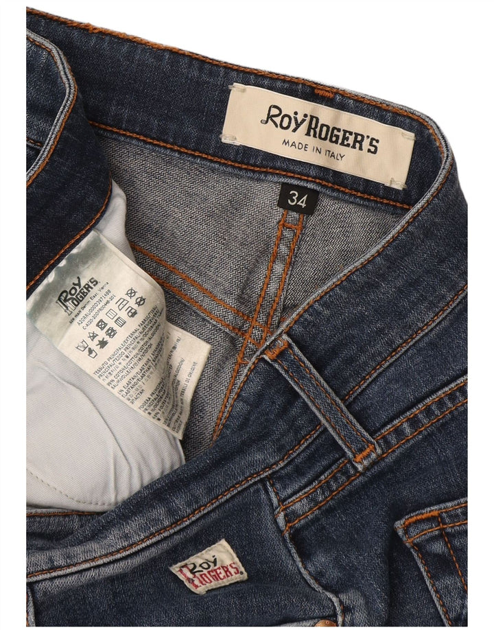 Roy Rogers Herren Distressed Slim Jeans W34 L29 Blaue Baumwolle