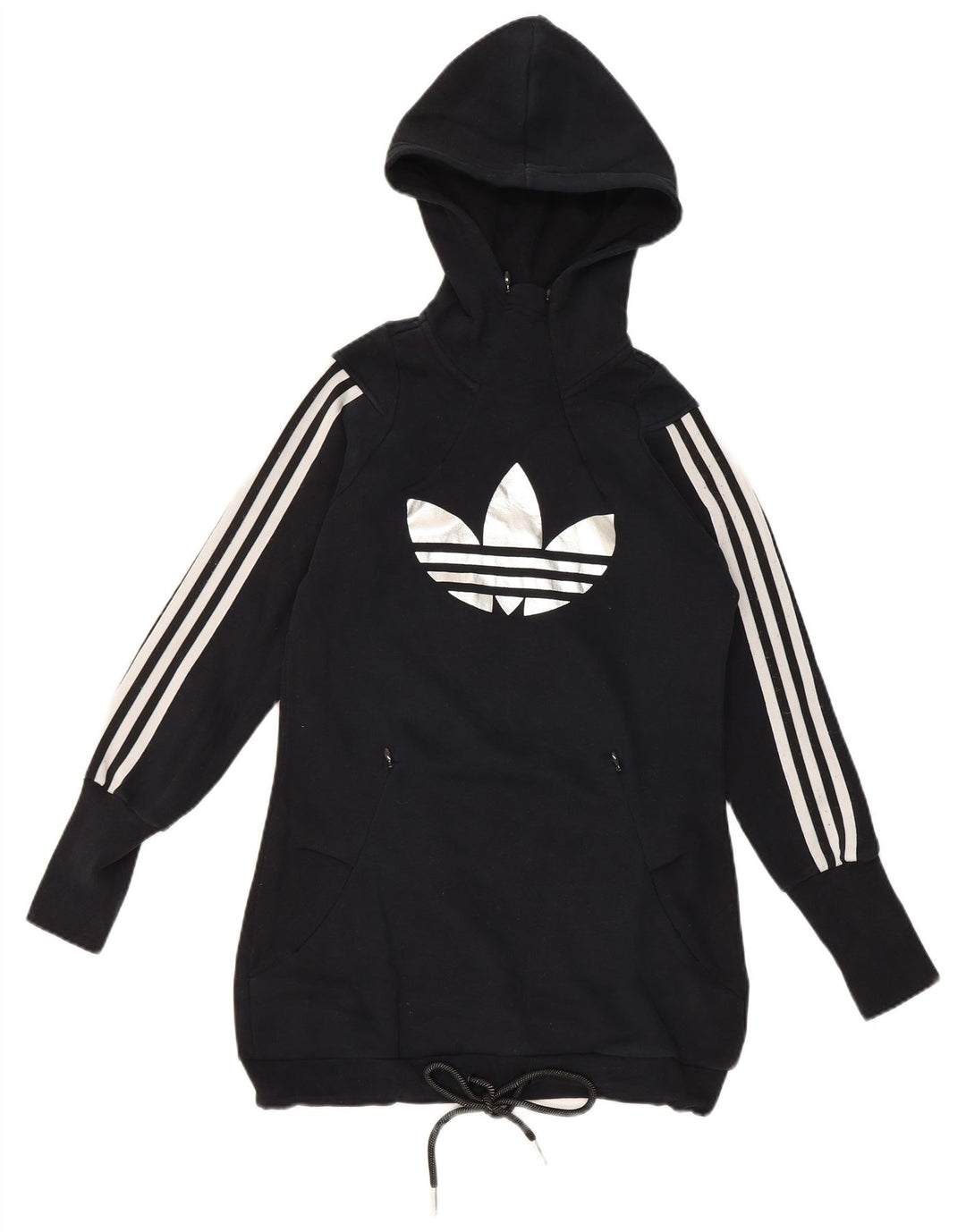 Adidas Damen Graphic Hoodie Pullover IT 44 Medium Schwarz