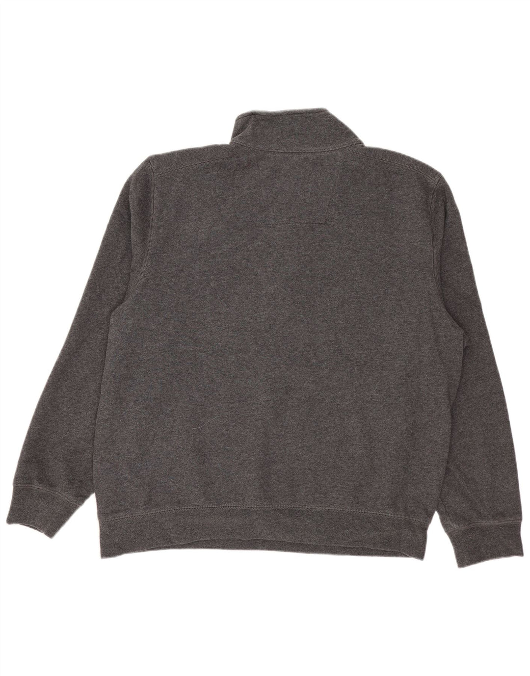Nautica Herren-Sweatshirt mit Reißverschluss am Hals, groß, aus grauer Baumwolle