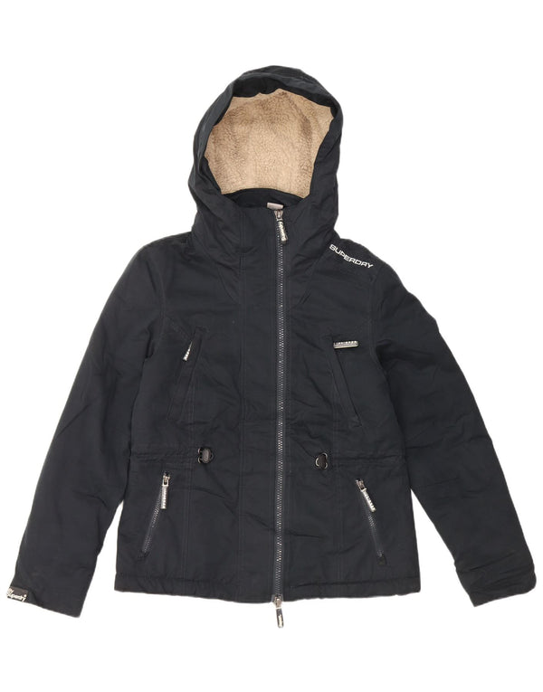 SUPERDRY Grafische Windjacke für Damen, UK 14, Mittelmarineblau