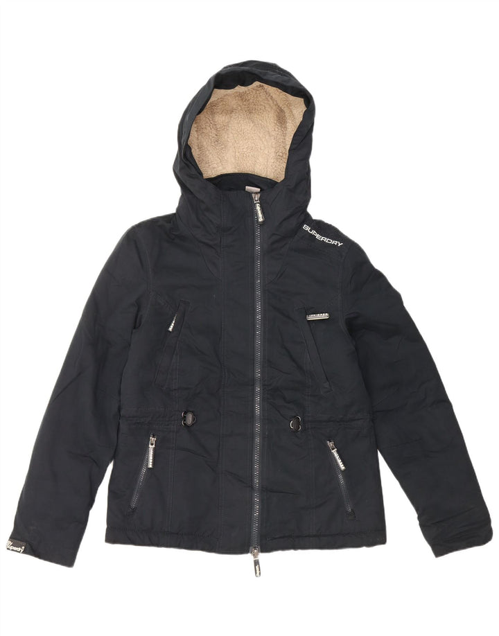 SUPERDRY Grafische Windjacke für Damen, UK 14, Mittelmarineblau