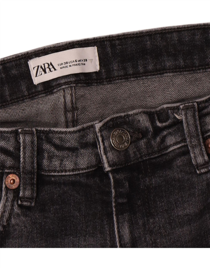 Zara Damen Bootcut Jeans EU 38 Small W28 L26 Grau
