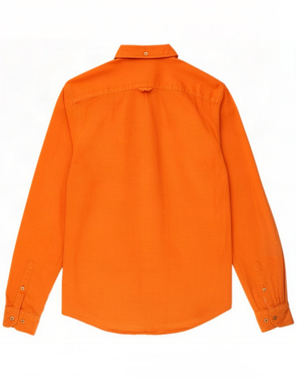 Superdry Mens Corduroy Shirt Medium Orange Cotton