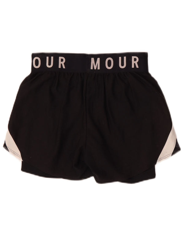 Under Armour Damen Heat Gear Sportshorts UK 4 XS Schwarz Farbblock
