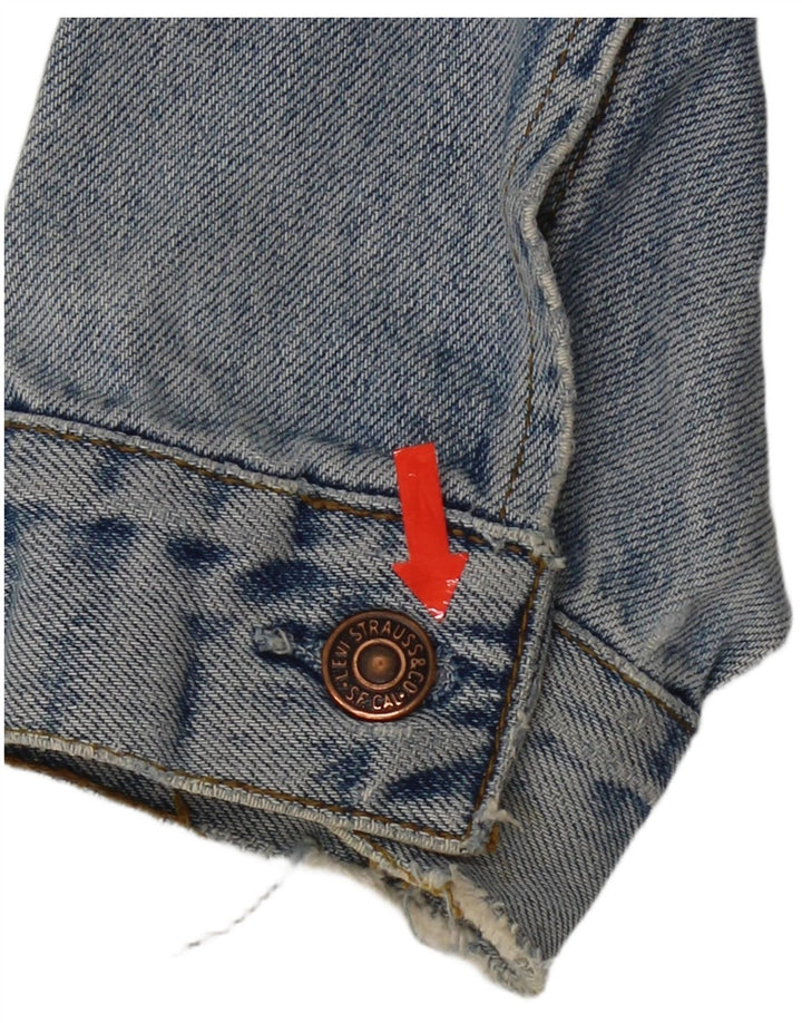 Levi's Herren Jeansjacke UK 38 Mittelblaue Baumwolle