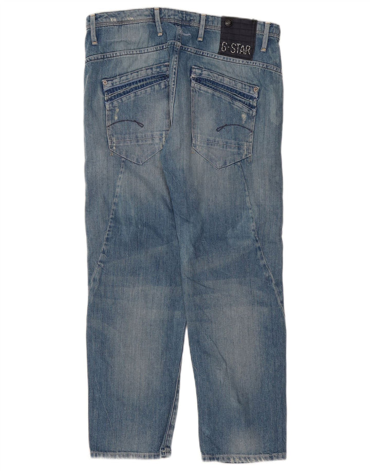 G-Star Damen Distressed Straight Jeans W27 L27 Blaue Baumwolle