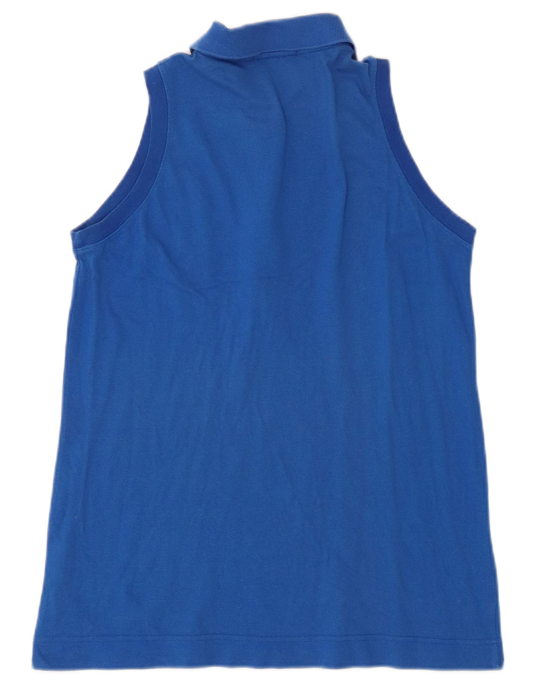 Sergio Tacchini Damen Ärmelloses Poloshirt IT 44 Mittelblaue Baumwolle