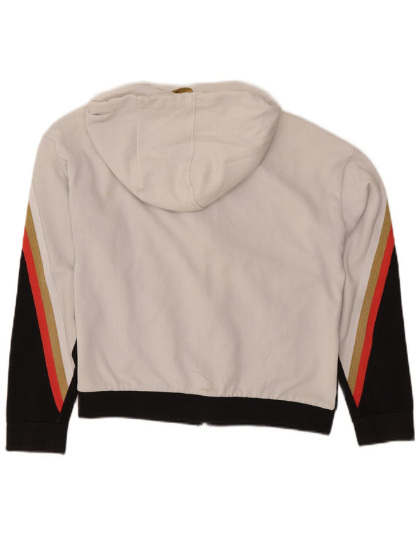 GAS Damen-Kapuzenpullover mit Reißverschluss, UK 14, mittelschwarz, Colourblock-Baumwolle