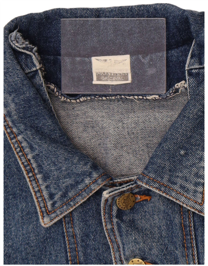 MONTANA Herren Jeansjacke UK 40 Large Blau