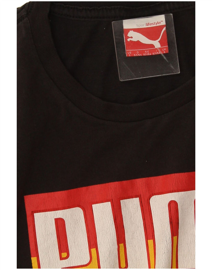 Puma Herren T-Shirt mit Grafik, Größe L, Schwarz