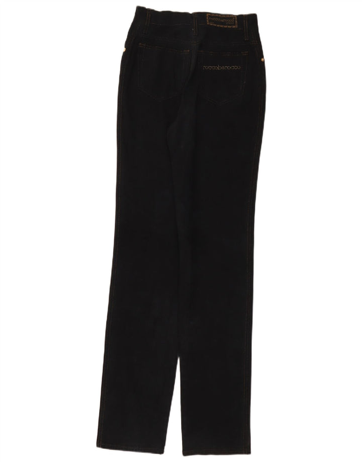 ROCCOBAROCCO Damen Tapered Jeans W27 L33 Schwarze Baumwolle