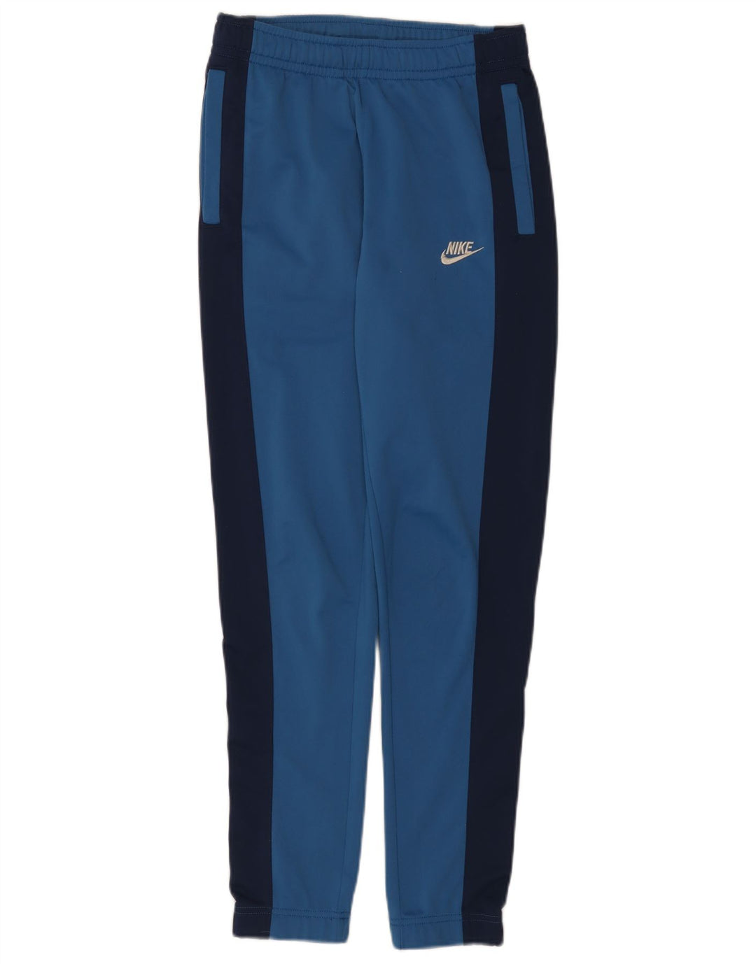 Nike Herren-Trainingshose, Jogginghose, XS, blaues Farbblock-Polyester