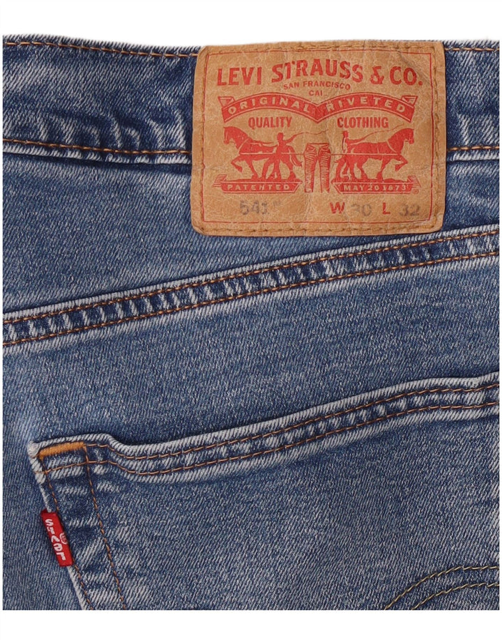LEVI'S Herren 541 Straight Jeans W30 L29 Blaue Baumwolle