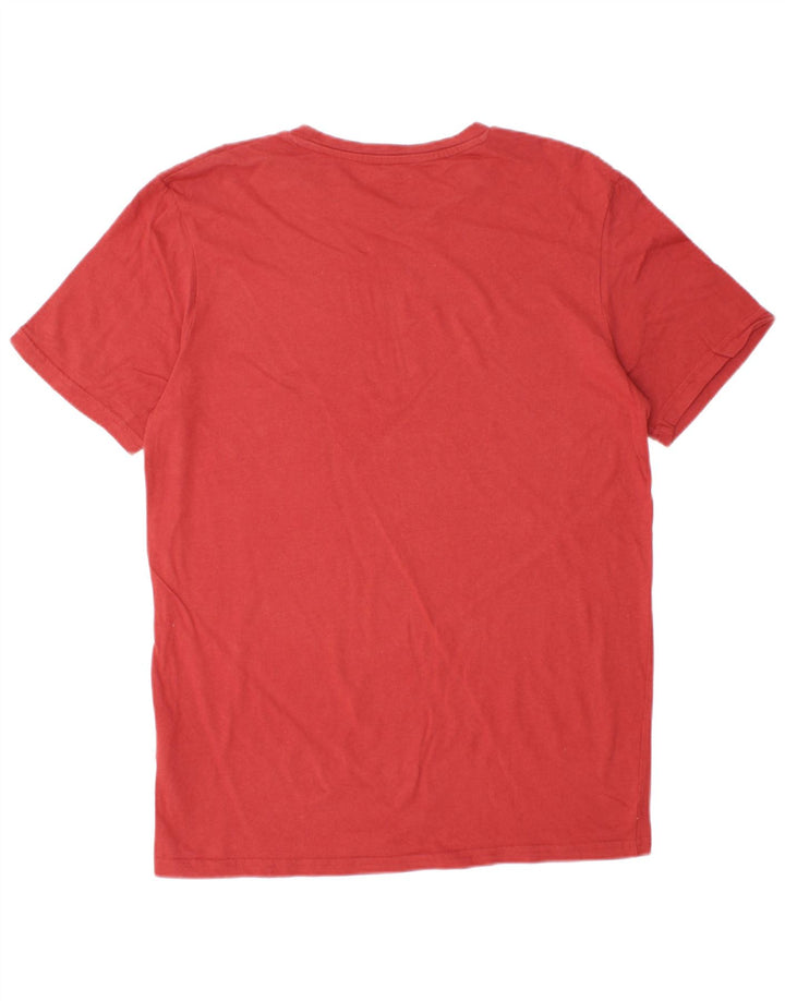 JACK & JONES Herren-T-Shirt mit normaler Passform, Größe L, aus roter Baumwolle