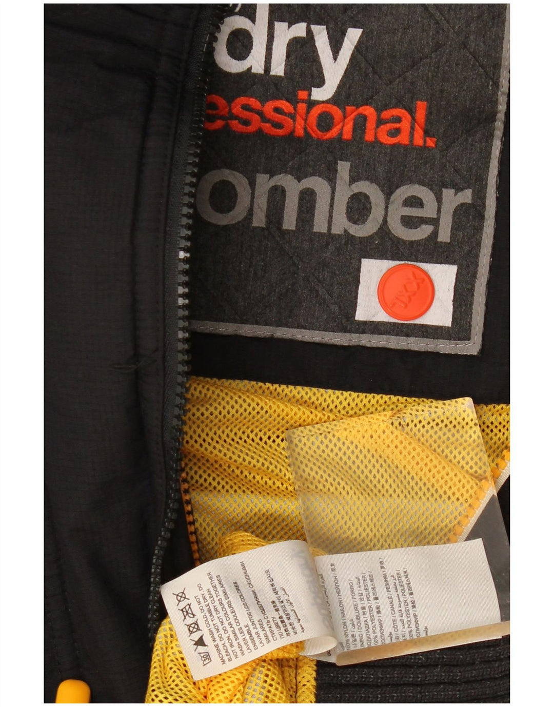 Superdry Damen Windbomber Bomberjacke mit Kapuze UK 20 2XL Schwarz Polyester