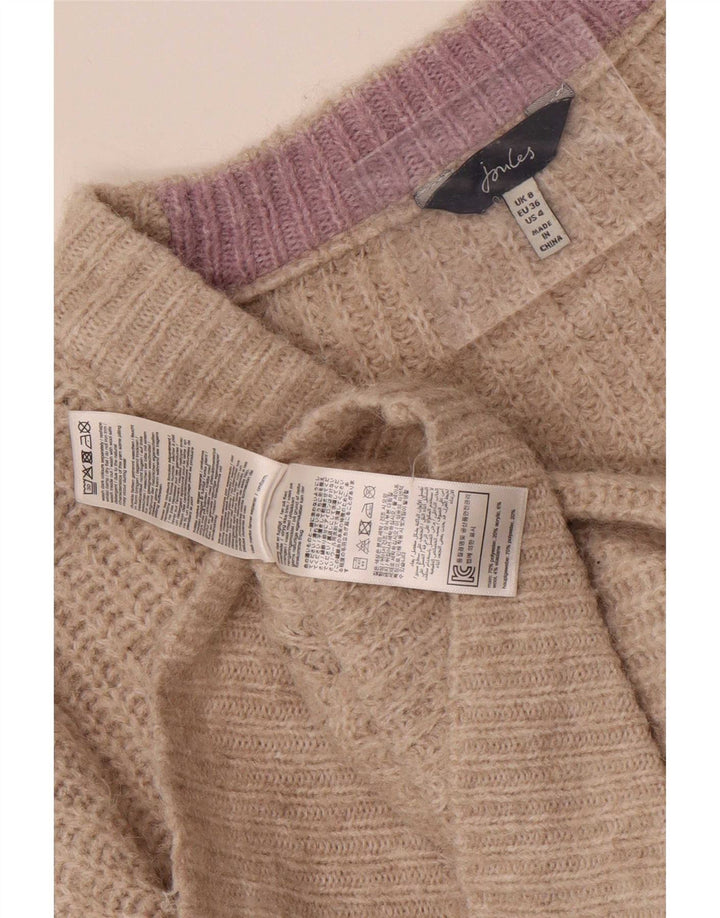 Joules Damen-Strickjacke in Übergröße, Gr. 8, Beige, Polyester