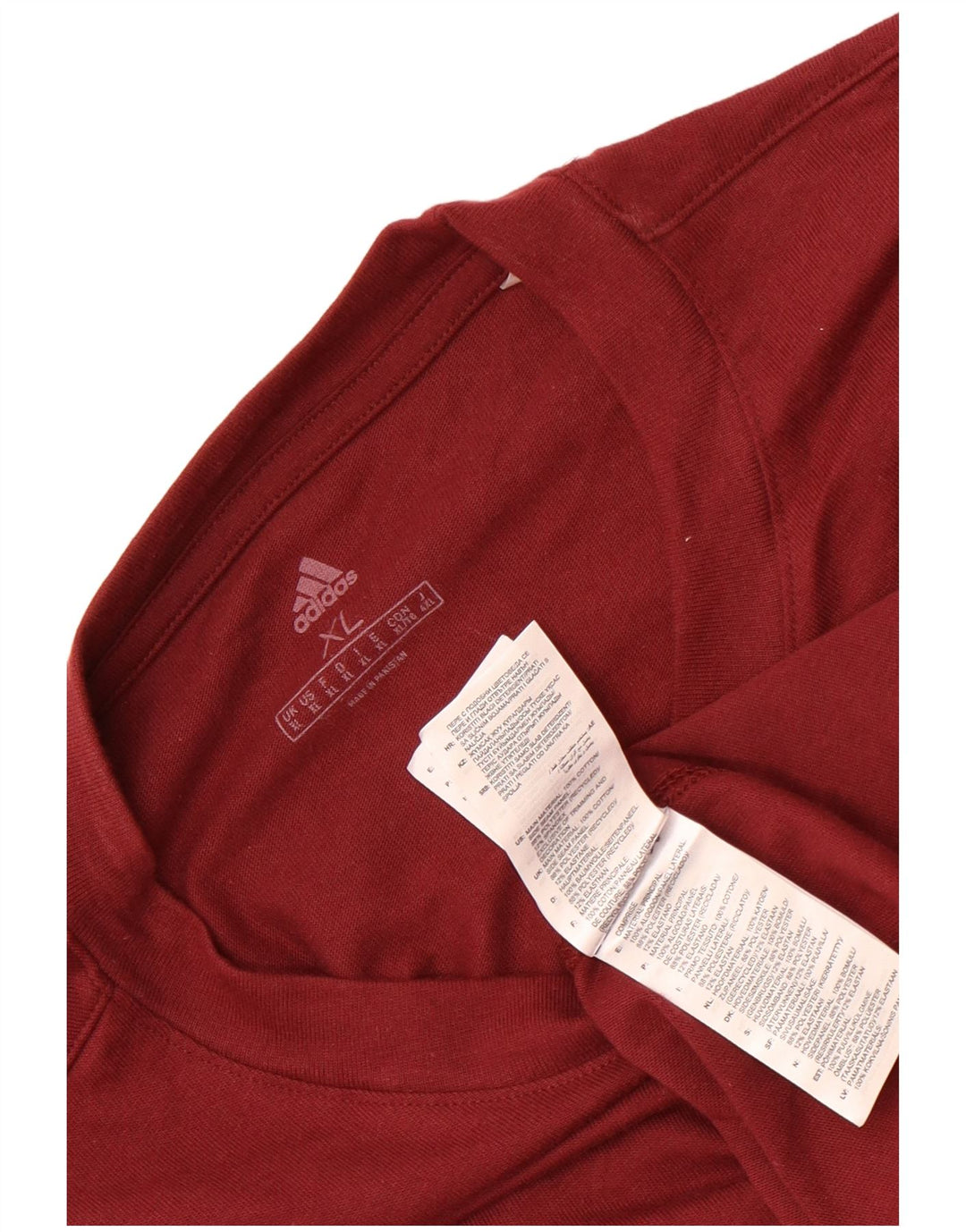 Adidas Herren T-Shirt Top XL Maroon Baumwolle