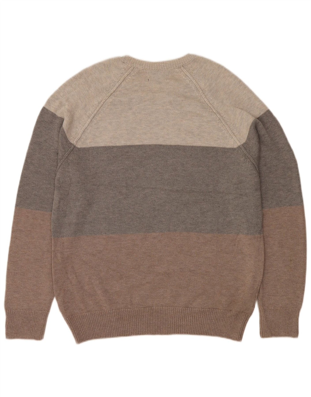 MARKS & SPENCER Herren-Pullover mit Rundhalsausschnitt, Größe L, Grau, Farbblock