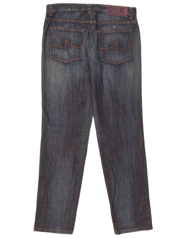 Iceberg Damen Slim Jeans W32 L32 Marineblaue Baumwolle