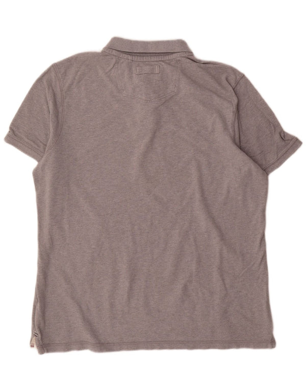 Fat Face Herren Poloshirt 2XL Grau Baumwolle
