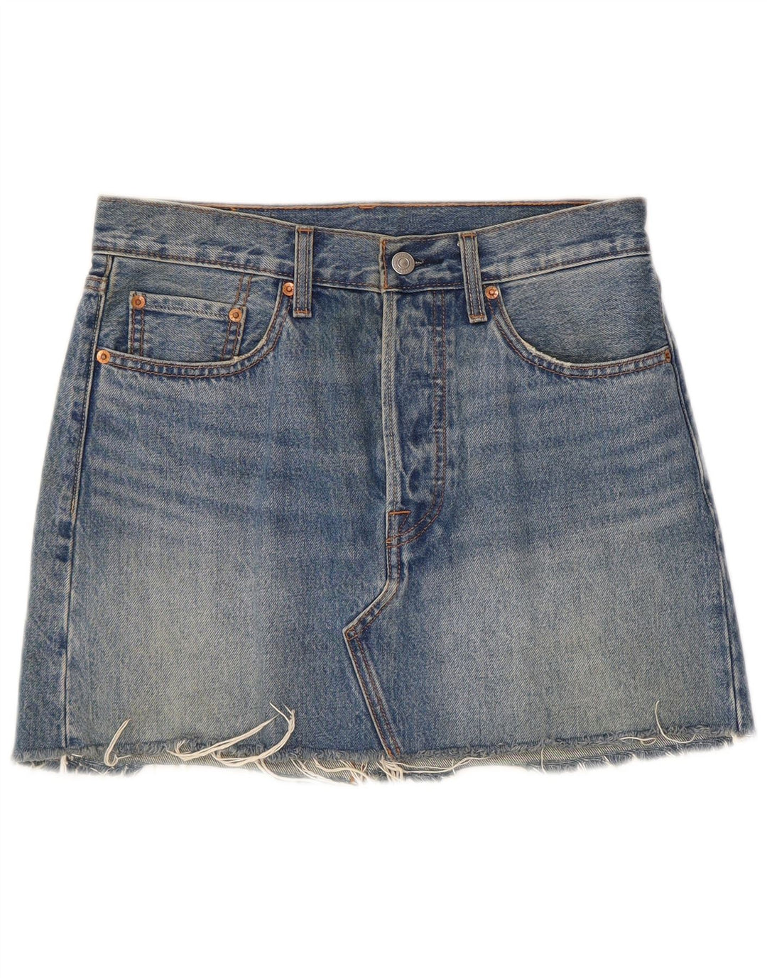 Levi's Damen-Jeansrock W27, kleine blaue Baumwolle