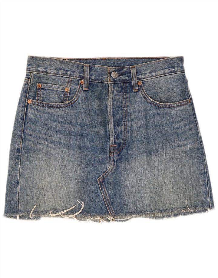 Levi's Damen-Jeansrock W27, kleine blaue Baumwolle