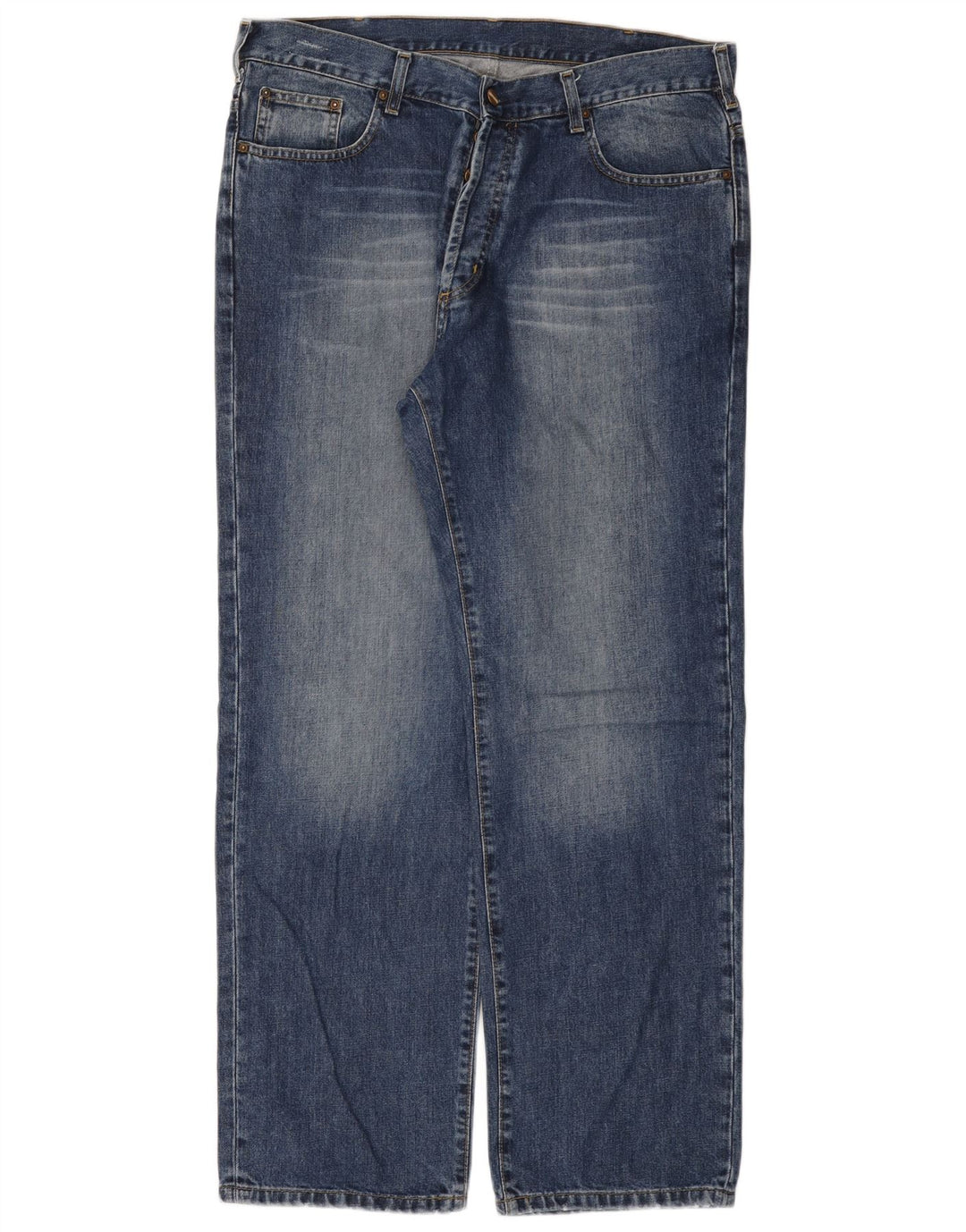 Carhartt Herren Straight Jeans W38 L32 Blaue Baumwolle