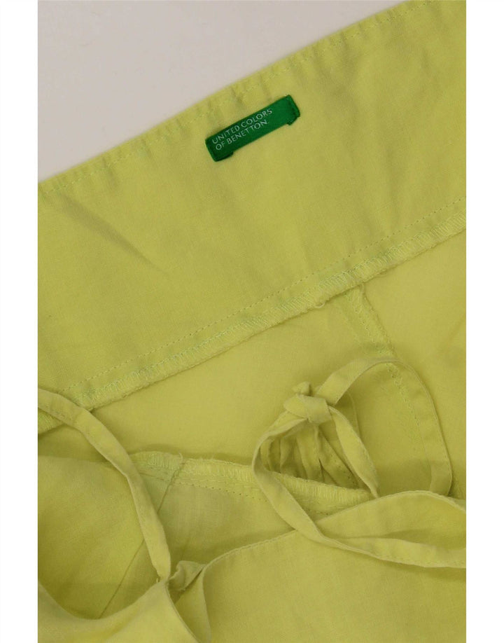 Benetton Damen Reguläres Sommerkleid UK 12 Mittelgelb