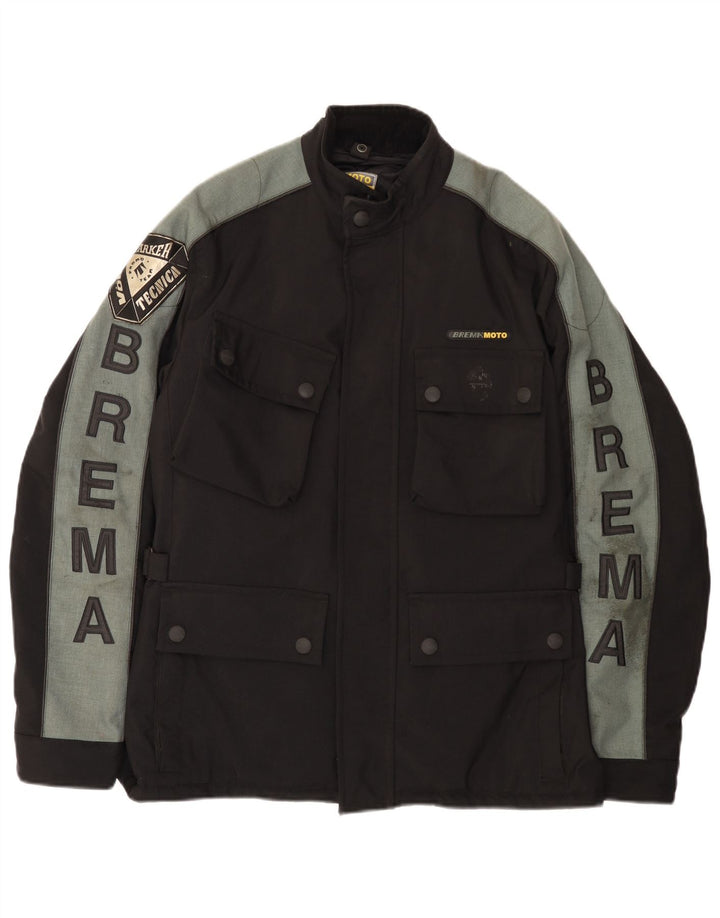 Brema Herren Graphic Racer Jacke IT 50 Large Schwarz Colourblock