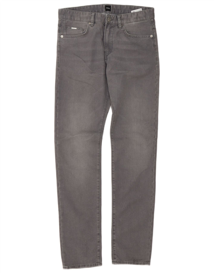 Hugo Boss Herren Slim Jeans W30 L32 Graue Baumwolle