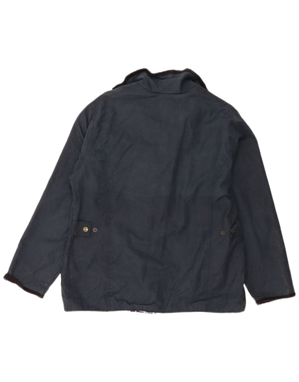 Rydale Damenjacke aus gewachster Baumwolle, UK 16, Größe L, Marineblau