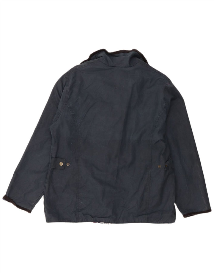 Rydale Damenjacke aus gewachster Baumwolle, UK 16, Größe L, Marineblau