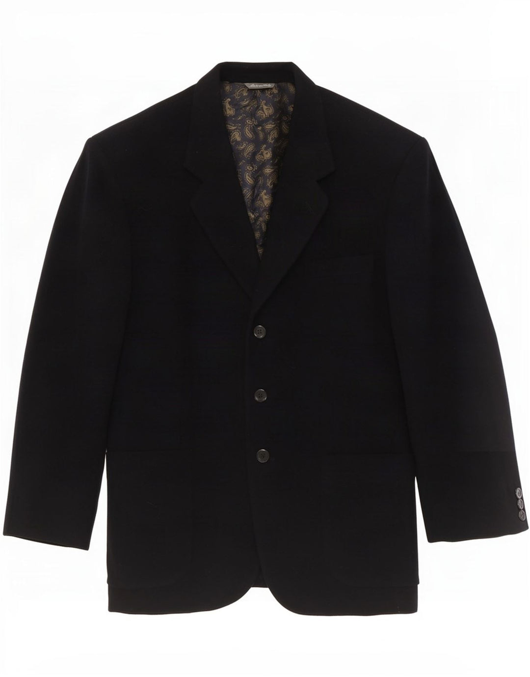 Byblos Herren-Blazerjacke mit 3 Knöpfen, IT 48, mittelmarineblaue Wolle