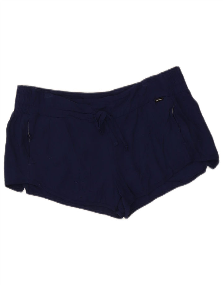 Hurley Damen Sportshorts UK 14 Medium Marineblau Rayon
