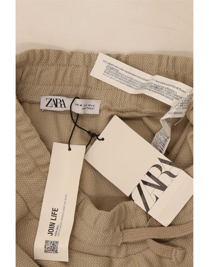 Zara Herren Chinoshorts Medium W31 Beige Baumwolle
