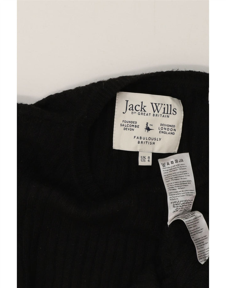 Jack Wills Damen-Blusenoberteil, UK-Gr. 8, S, Schwarz, Polyester