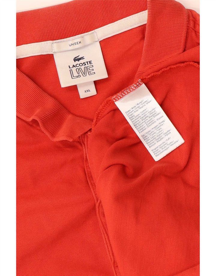 Lacoste Herren Poloshirt 2XL Rote Baumwolle