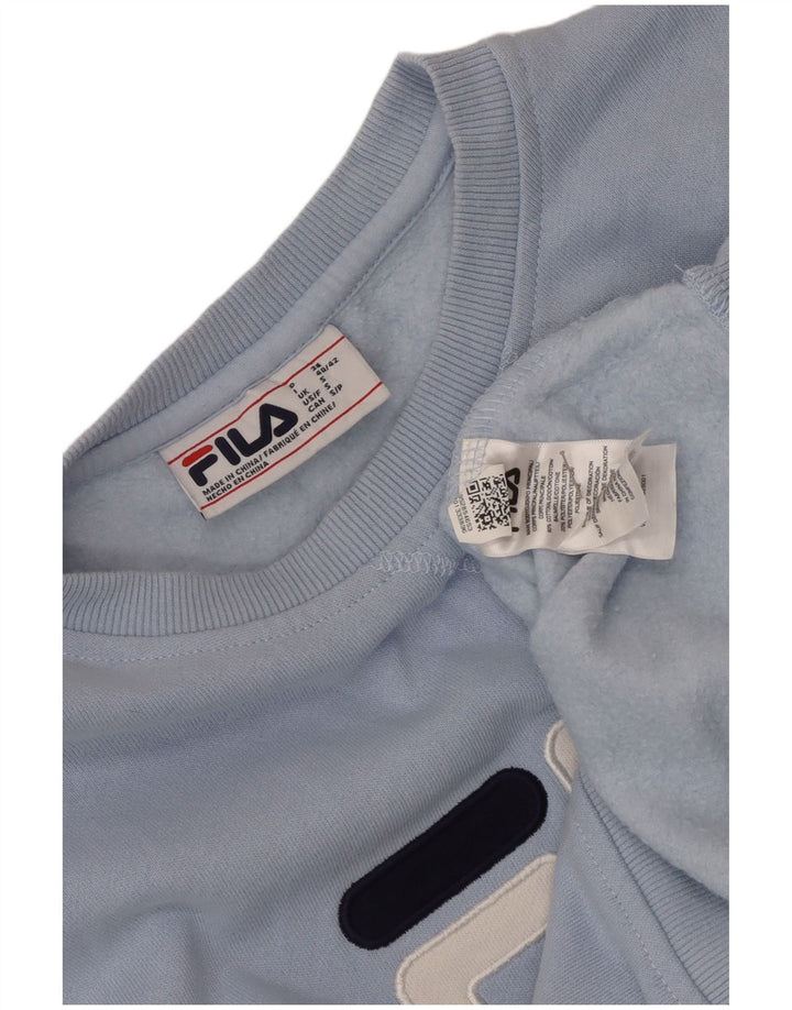 Fila Herren-Sweatshirt mit Grafik, klein, blau, Colourblock-Baumwolle