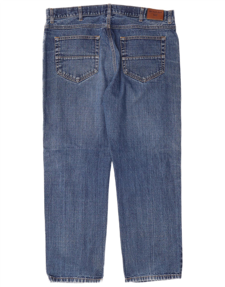 FARAH Herren Straight Jeans W40 L30 Blaue Baumwolle