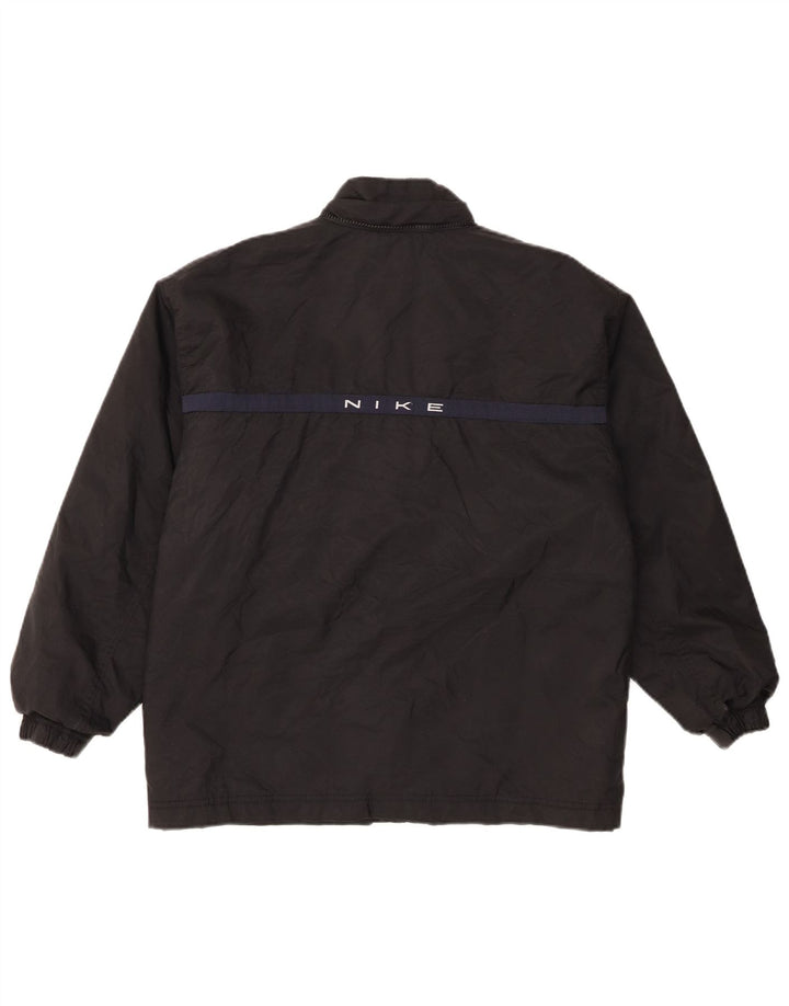 Nike Jungen-Windbreaker-Jacke mit Grafik, 12–13 Jahre, groß, schwarzes Nylon